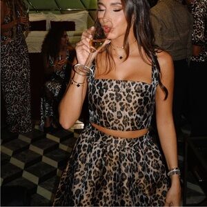 Leopard Print Cropped Top